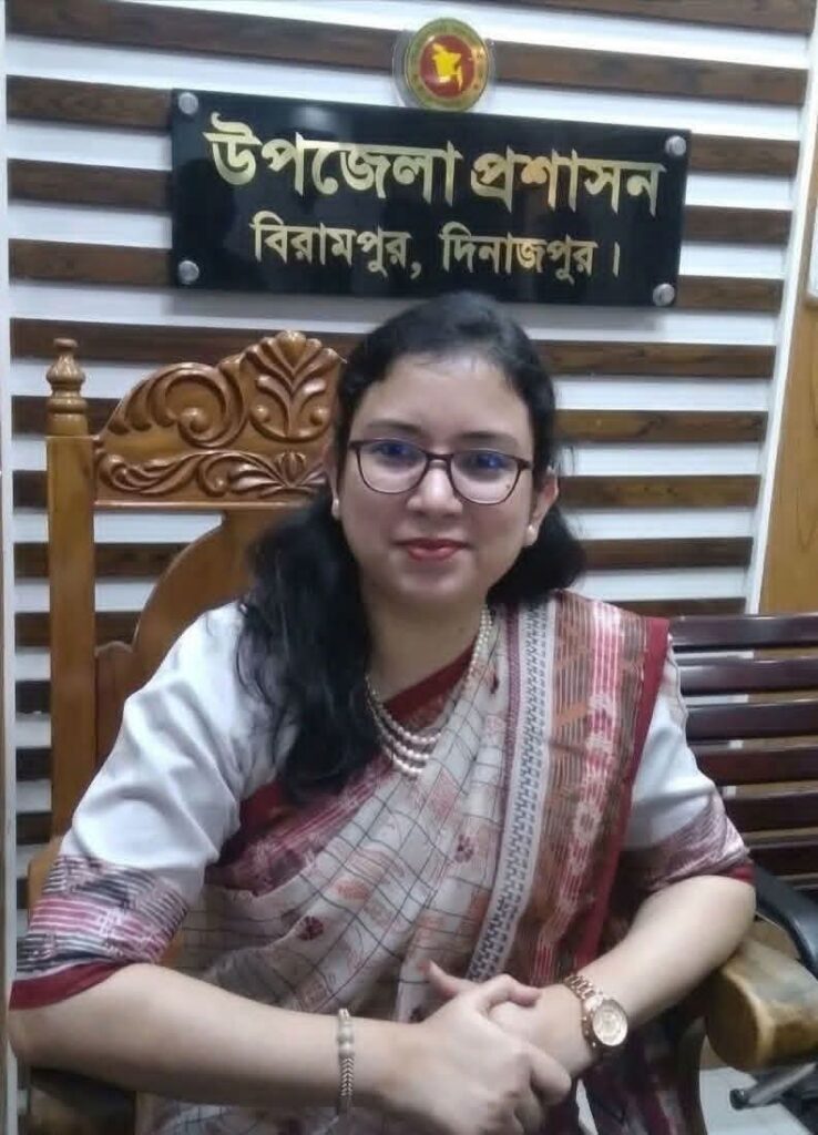 বিরামপুরে নতুন ইউএনও তানজিনা খাতুনের যোগদান—উন্নয়ন ও সুশাসনে নতুন প্রত্যাশা
