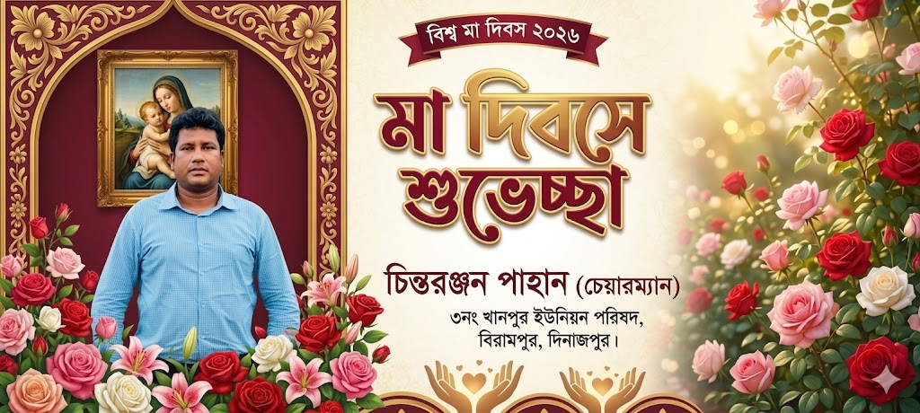 ‎বিশ্ব মা দিবসের শুভেচ্ছা জানিয়েছেন চিন্তরঞ্জন পাহান চেয়ারম্যান