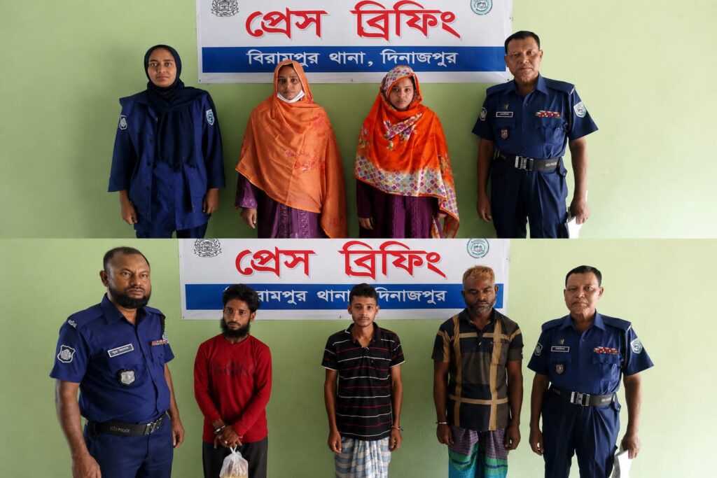 বিরামপুরে পুলিশের সাঁড়াশি অভিযানে ইয়াবা ও গাঁজাসহ ৫ মাদক ব্যবসায়ী গ্রেফতার